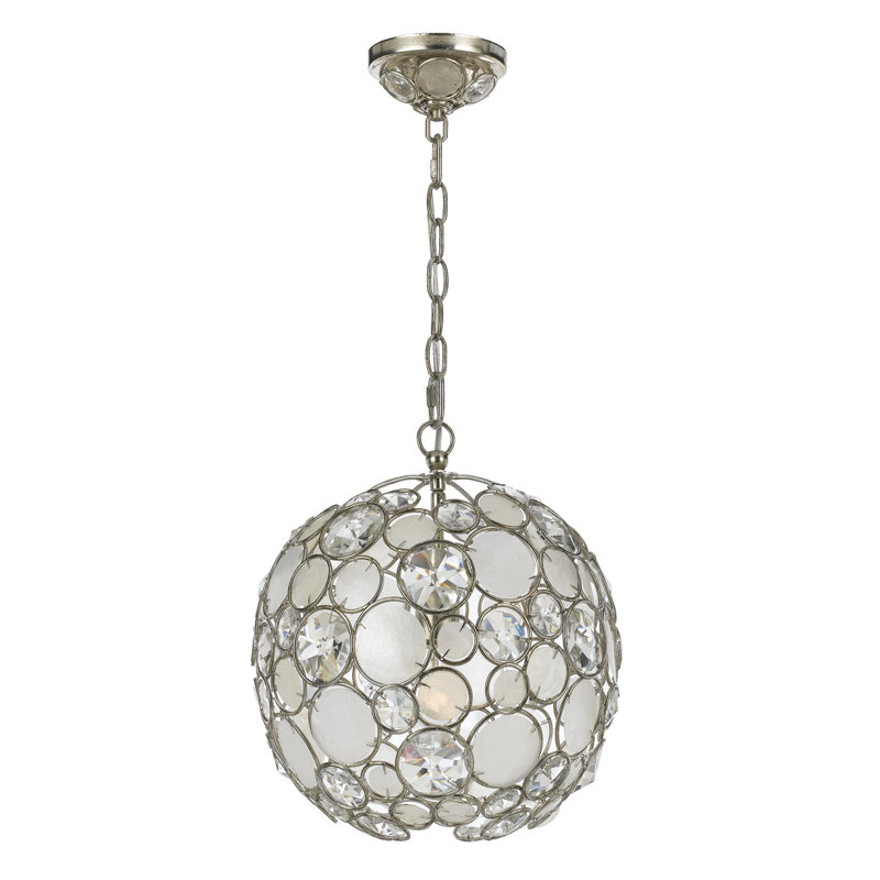 Fonville 1 - Light Globe Pendant, Small, Antique Silver