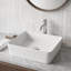 Lavabo de salle de bain rectangulaire fait à la main blanc mat L 18 po x l 14 po x H 5 po Marigold