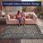 Hause Geometric Smoke Black Indoor Outdoor Area Rug-1944041046