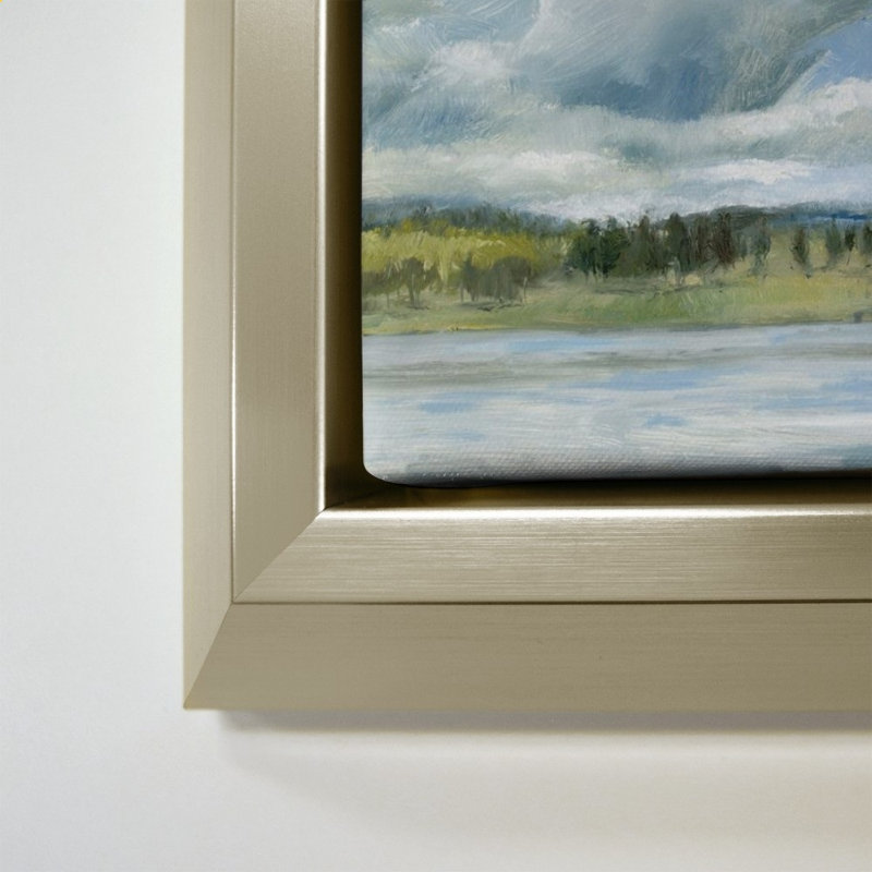 "Interior Lake I" par James Wiens - Impression sur toile, 64" H x 44" W, Champagne