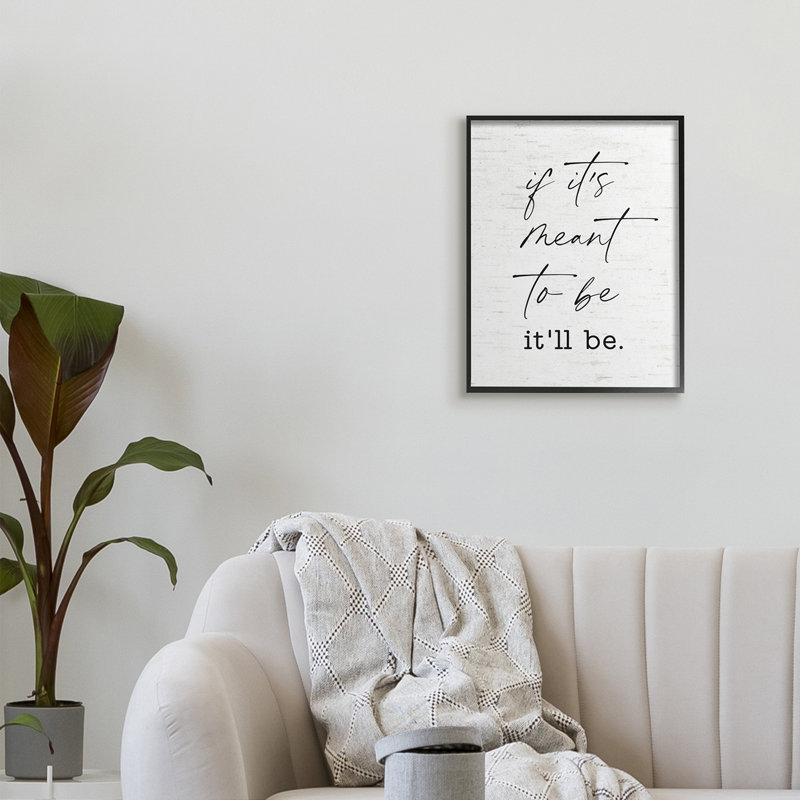 «Meant to Be Motivational Quote» par Lettred and Lined - Art textuel, Giclée encadrée noir minuit, H 20 po x l 16 po