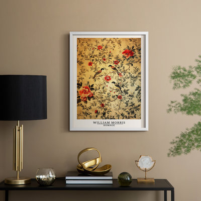 WM MORRIS Series CCXX Framed Print - Solid Wood