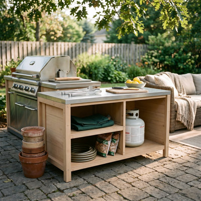 51.2" W  Outdoor Kitchen Island