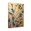 Plantes et fleurs de baies bleues sur fond doré