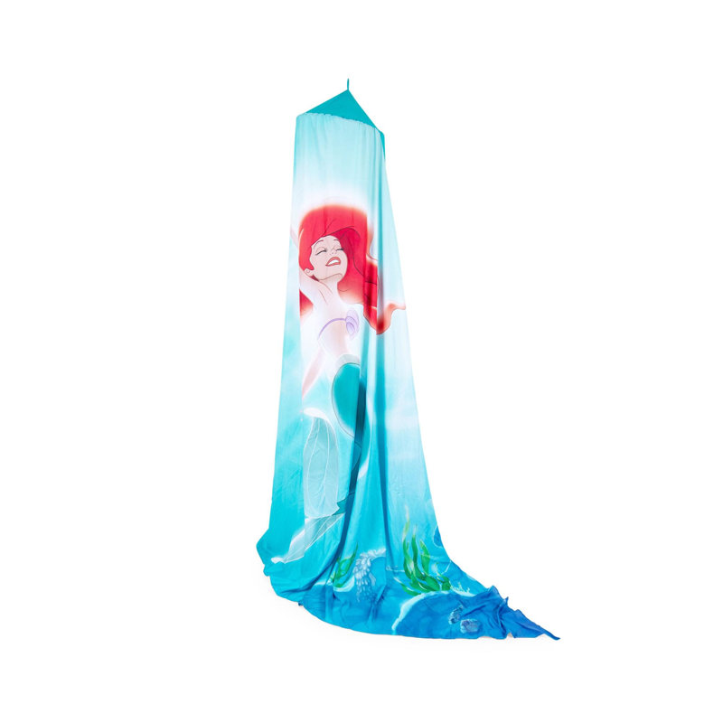 Disney Princess Ariel Blue Polyester Bed Canopy for Kids