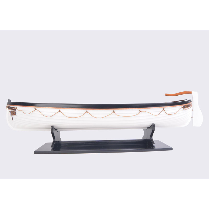Bateau miniature n ° 7 en bois massif de 6 po peint à la main RMS Titanic