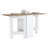 Gateleg Folding Table Space-Saving with Compact Design, White / Macadamia - Living Room