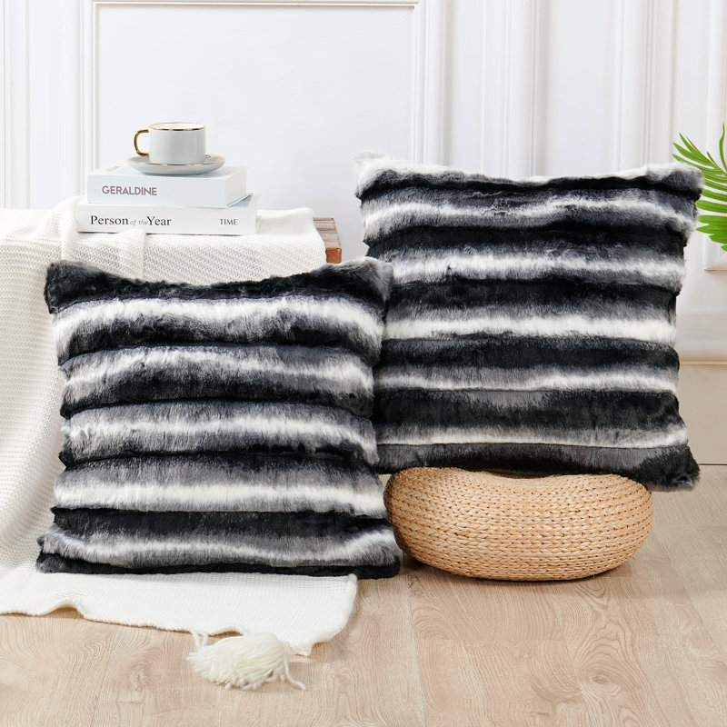 Indoor / Outdoor Striped Square Cushion Cover