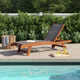 Delphi 26.5'' Outdoor Eucalyptus Chaise Lounge