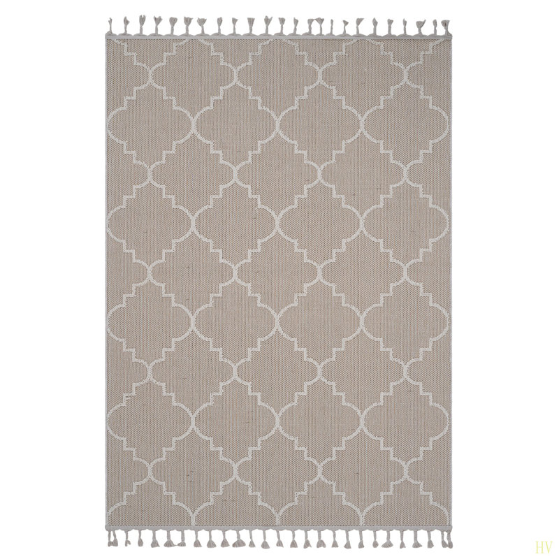 Tapis intérieur / extérieur 4X6 / Trellis Guros Collection, Rectangle 4 pi x 6 pi 2 po