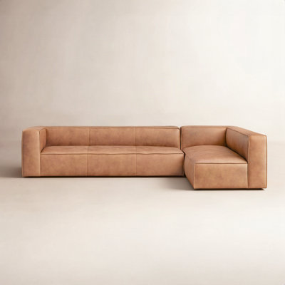 Piazza Full Grain Leather Sectional