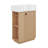 21.6" Bathroom Vanity With Ceramic Sink, Free-Standing Single Storage Cabinet With One Right Door And Side 2 Open Shelves