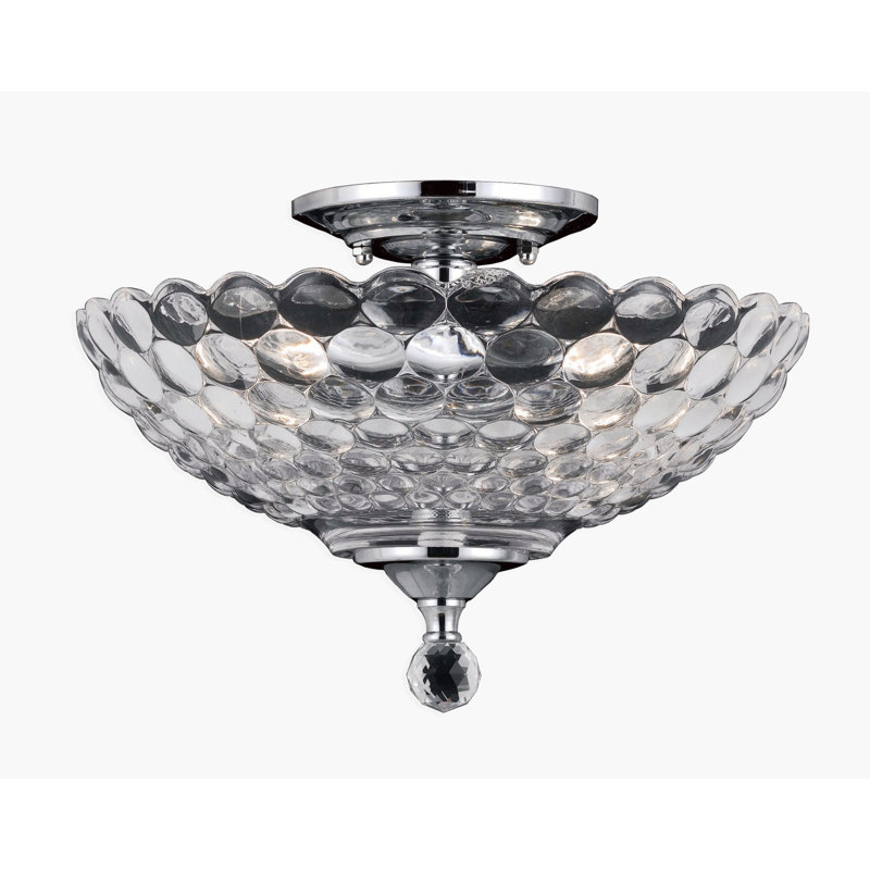 Hervey Glass Semi Flush Mount