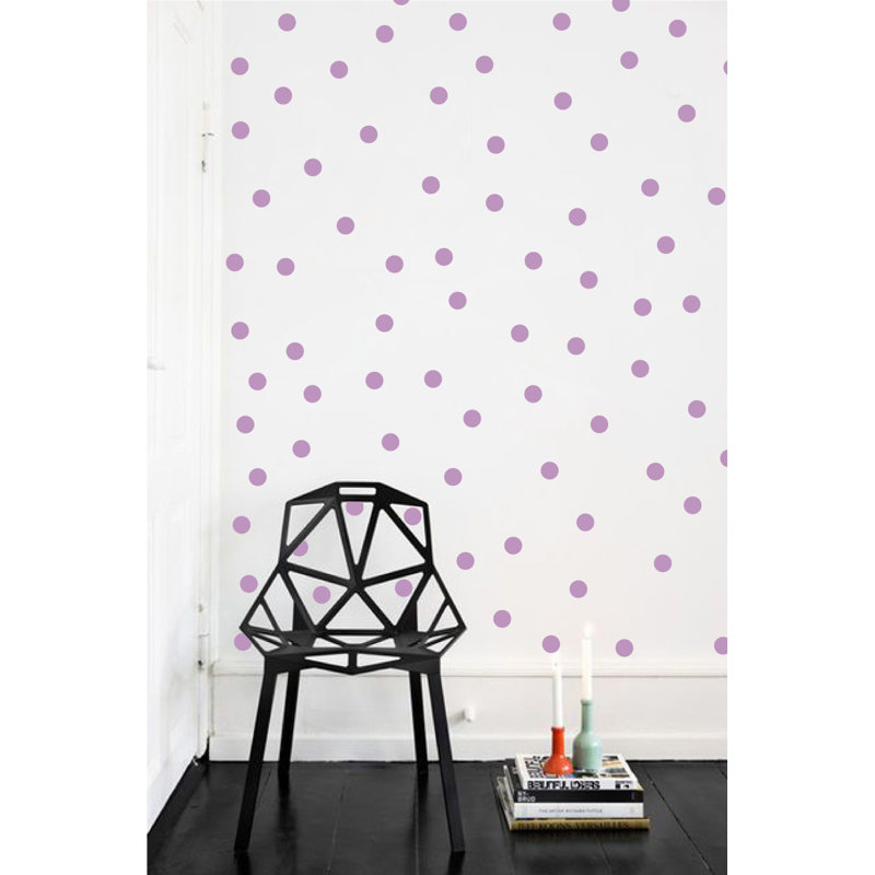 Adhésif décoratif à pois, H 48 po x l 78 po x P 0,01 po, Lilas