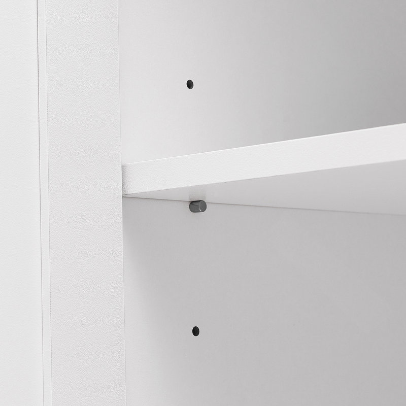 Armoire de rangement polyvalente avec deux portes pour la salle de bain et le bureau, avec tablettes réglables et dispositif anti-basculement pour plus de sécurité et de commodité