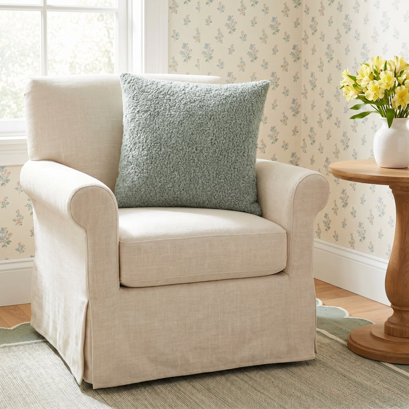 Hanka Reversible Throw Pillow, 16" x 16", Mineral