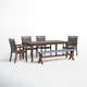 Fleur 76'' Rectangular 7 - Person Outdoor Dining Set