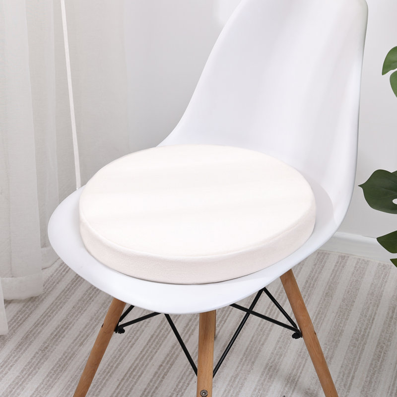 Coussin de chaise d'intérieur 2 po, Polyester blanc / mélange de polyester