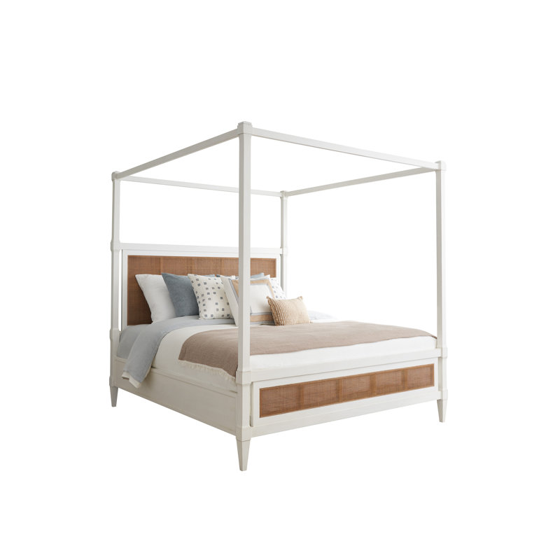 Laguna Canopy Bed, King, White