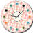 Abstract Geometric pattern, patchwork quilting - Mid-Century Modern wall clock-40743600