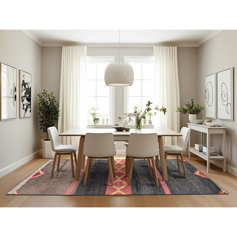 Wool Abstract Indoor Rug, Rectangle 7' x 10'
