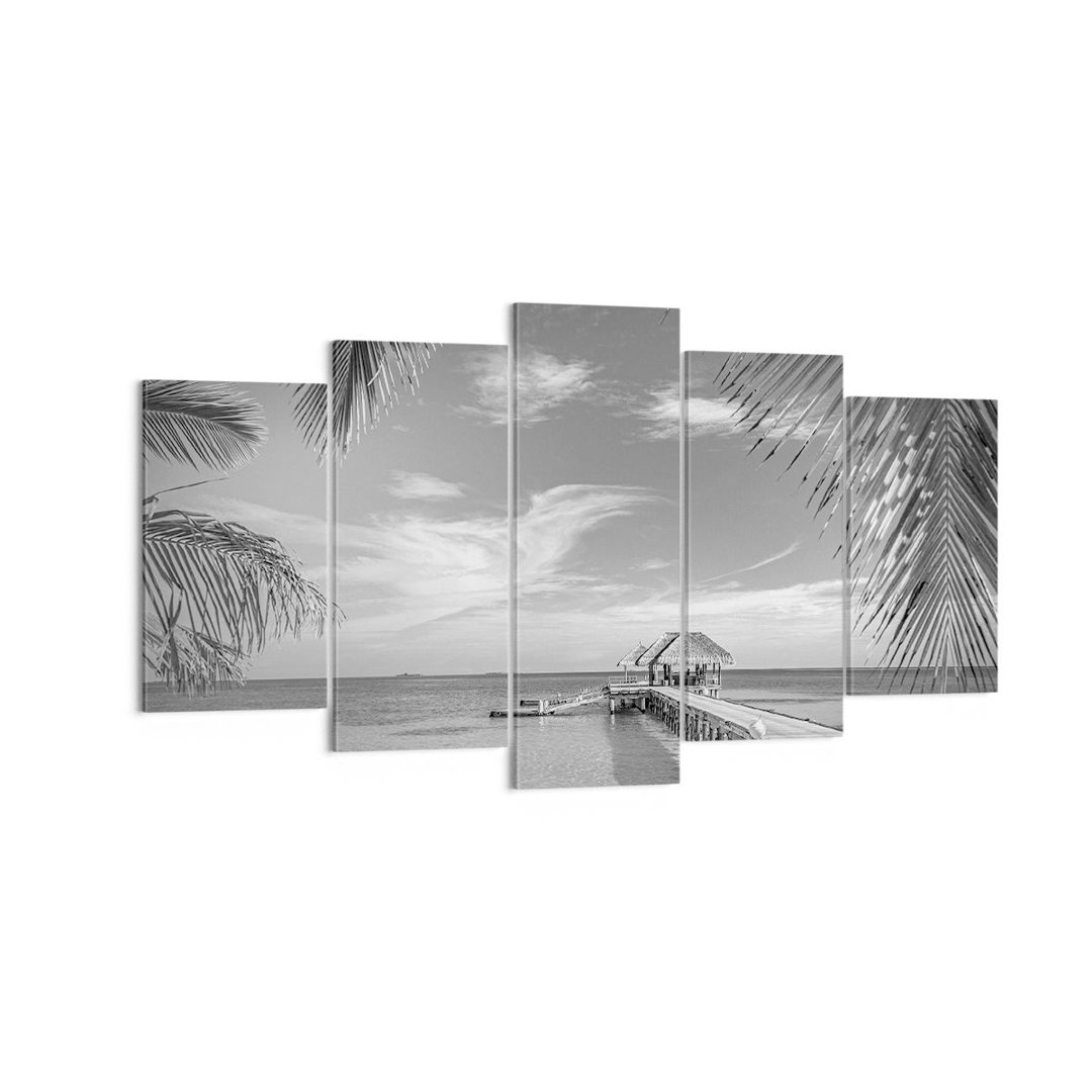 5-tlg. Leinwandbilder-Set Heavenly Beach Monochrome