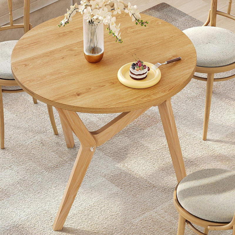Table basse ronde 2-en-1 avec hauteur réglable, 16,5 po pour table basse, 29,5 po pour table basse, bois massif, 34,5 po