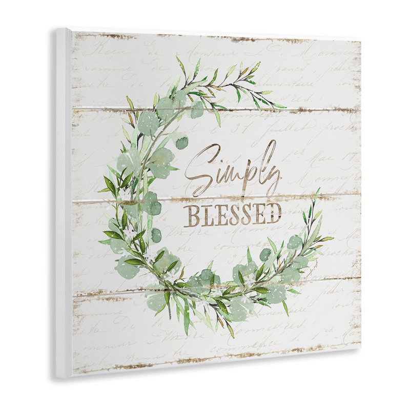 "Simply Blessed Rustic Wreath", art mural par Jennifer Pugh