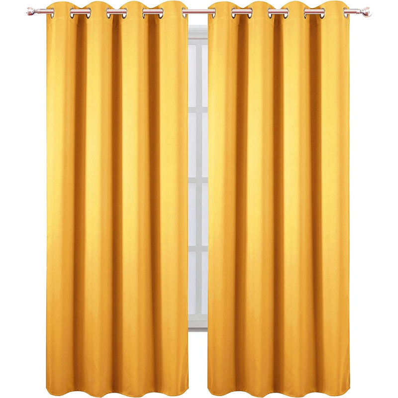Curtain Pair, 52" W x 84" L, Yellow
