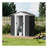 5X3 Feet Dark Grey Outdoor Storage Shed With Aluminum Alloy Frame-113717642