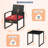 3 Pieces Patio Bistro Set, PE Rattan Patio Conversation Set with Tempered Glass Coffee Table, Outdoor Wicker Furniture for Patio Garden Balcony Backyard-1062227805