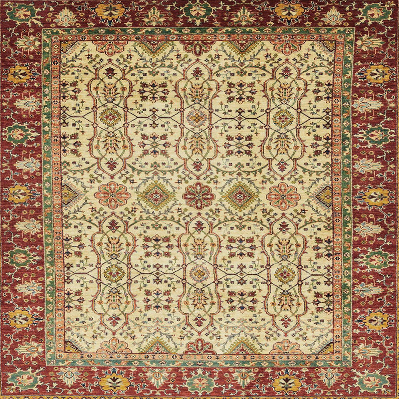 Abstract Indoor Rug, Square 8'
