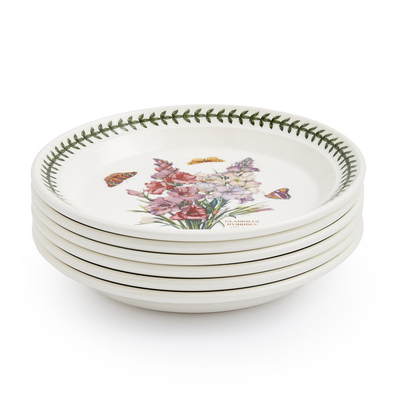 Botanic Garde Gladiolusn, Set Of 6, 8 Inch Plates