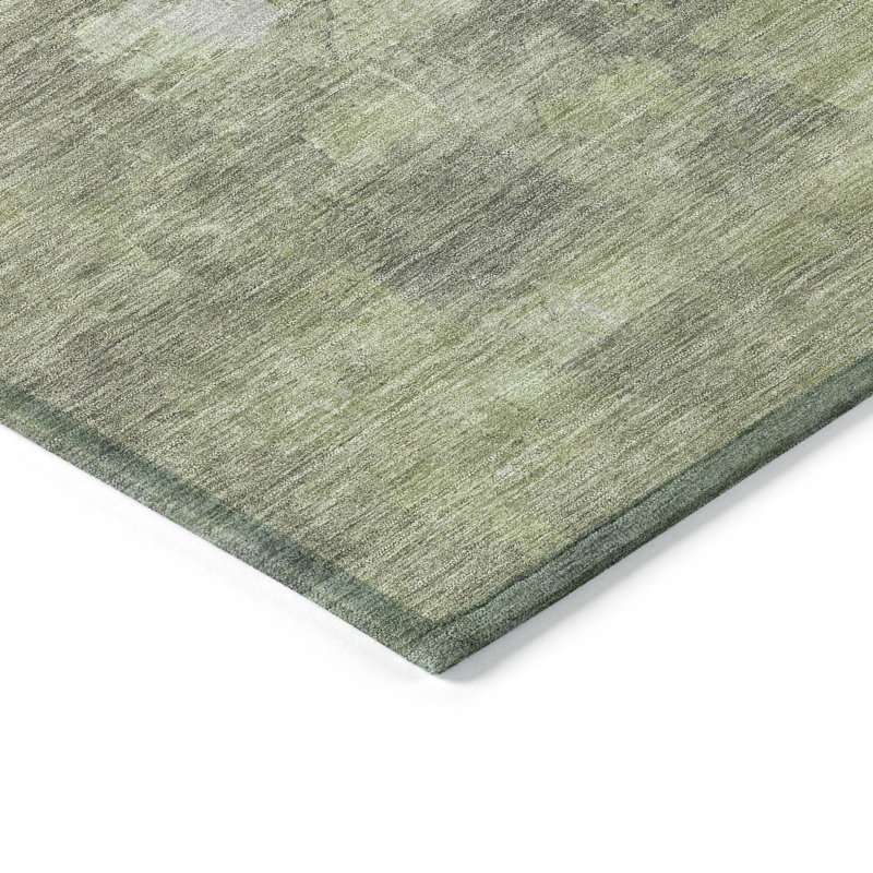 Tapis intérieur / extérieur lavable à la machine Xhevrie, Rectangle 9 pi x 12 pi