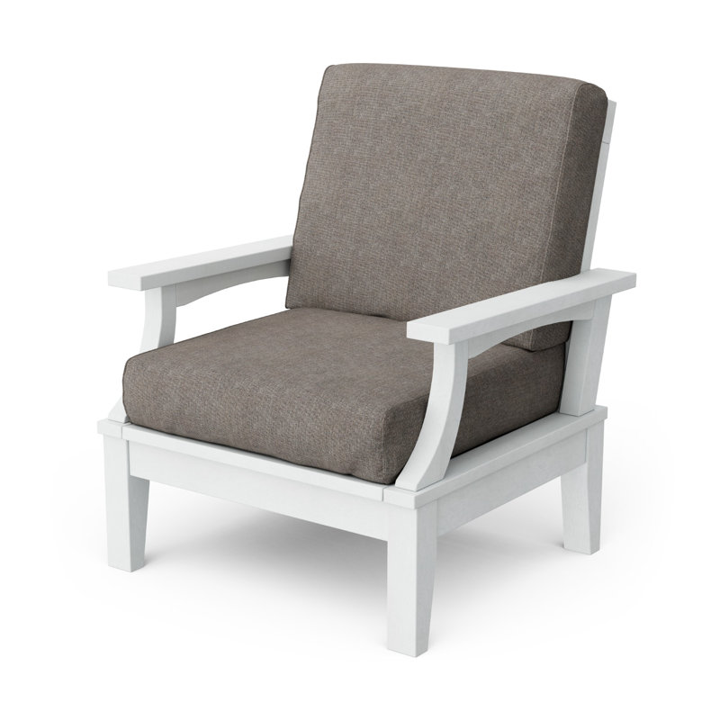 Chaise à assise profonde Heritage, Gris, Blanc