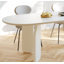 Table de salle à manger ovale en bois massif fritté-1900844288