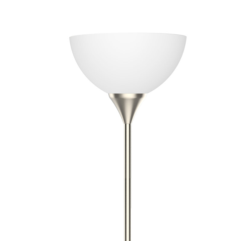 Lampe torchère sur pied 70 po avec télécommande Control et ampoule incluse Control, Nickel brossé