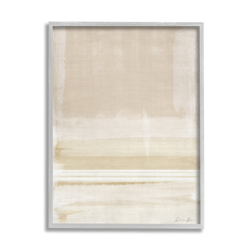 Collage abstrait abstrait aux tons neutres par Denise Brown - Peinture, H 20 po x l 16 po x P 1,5 po