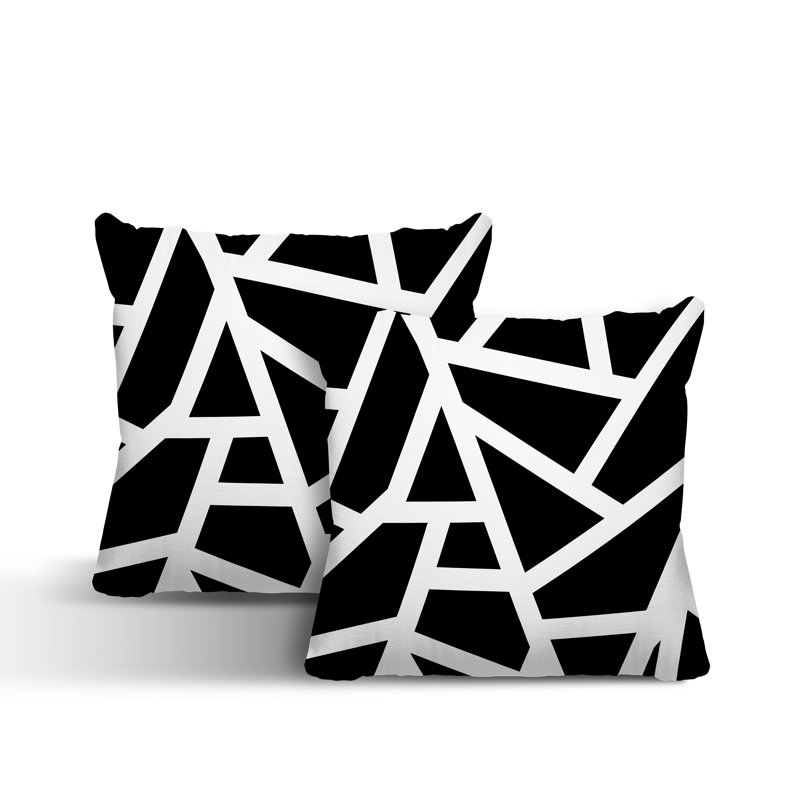Coussin Clarion, L 15 po x H 15 po, Noir