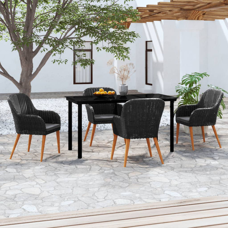 Jaskirit Rectangular 4 - Person Dining Set
