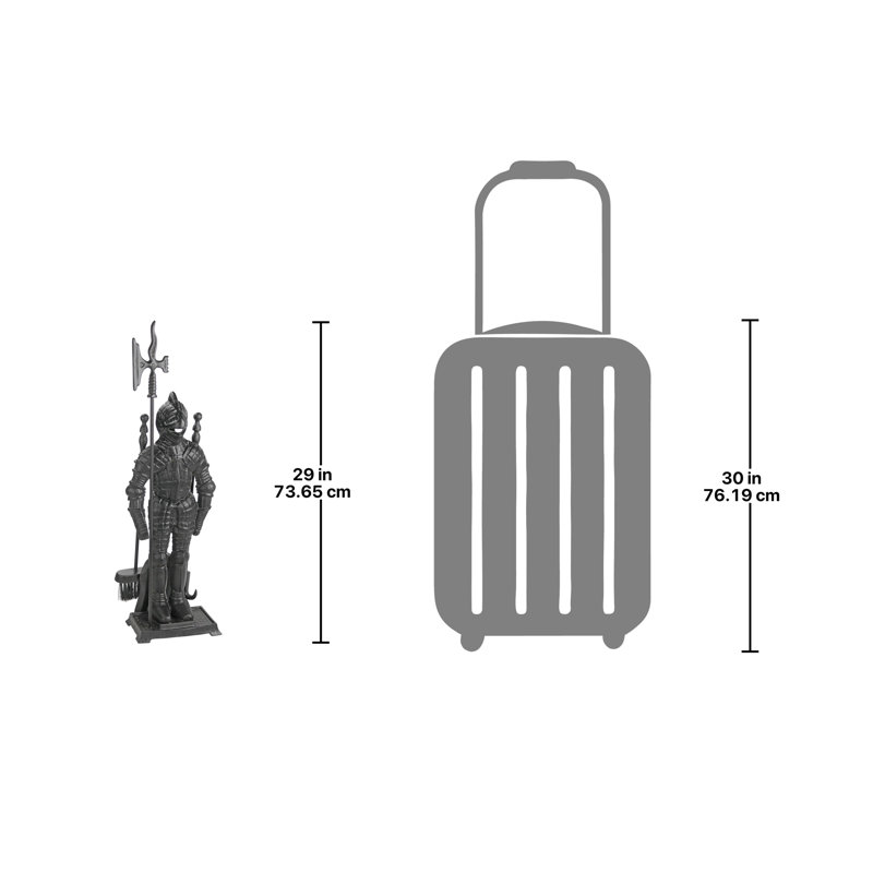 The Black Knight Fireplace Tool Statue