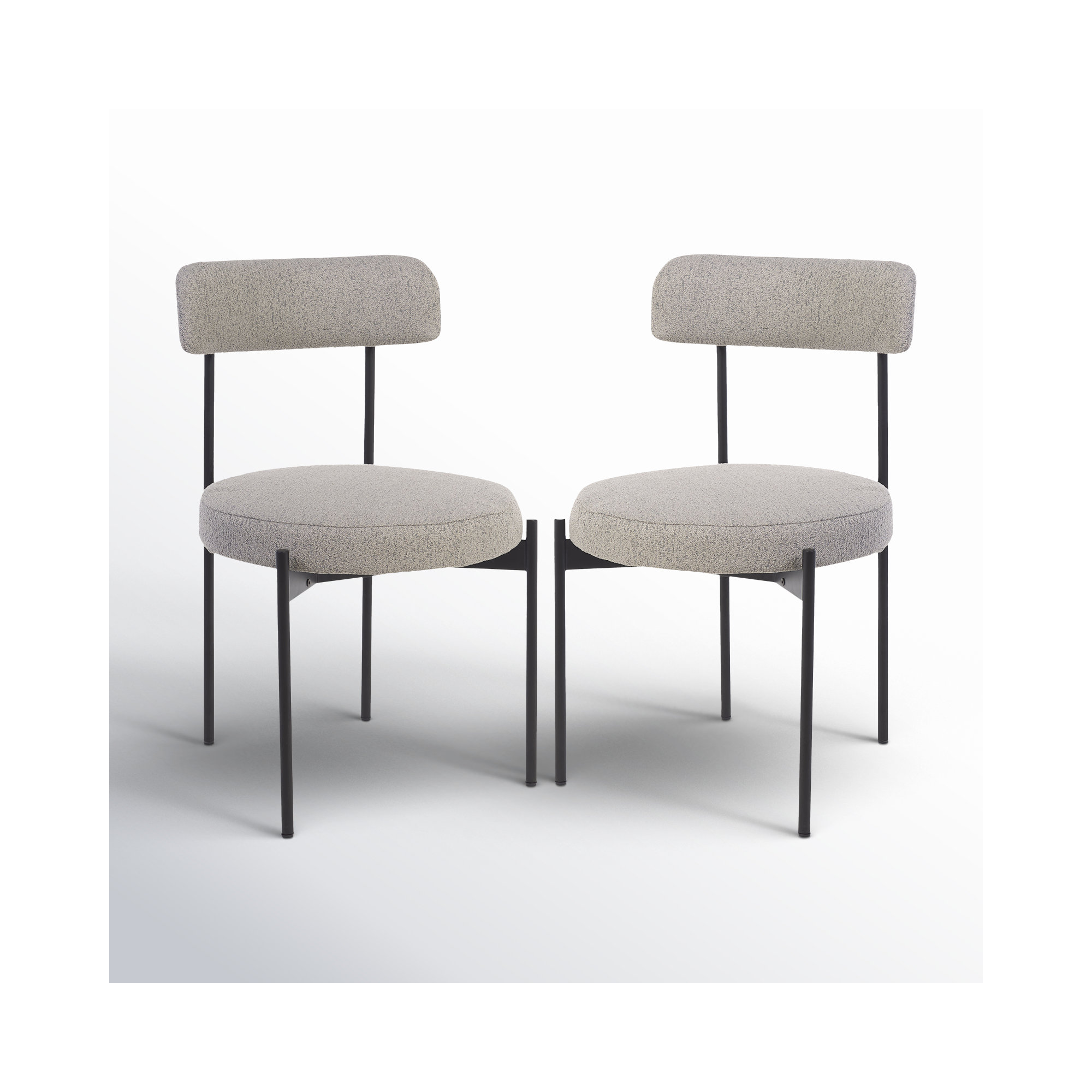 Liana Boucle Dining Chair, Gray