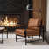 81Cm Wide Faux Leather Armchair