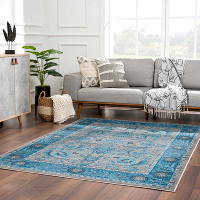 Tapis bleu Eawood Mardin
