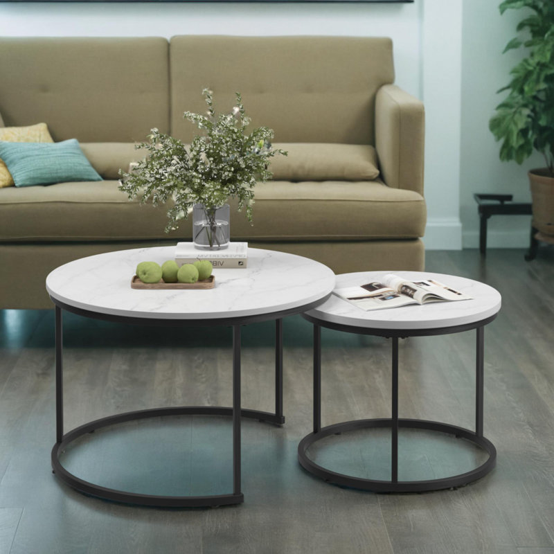 Table basse gigogne, Blanc