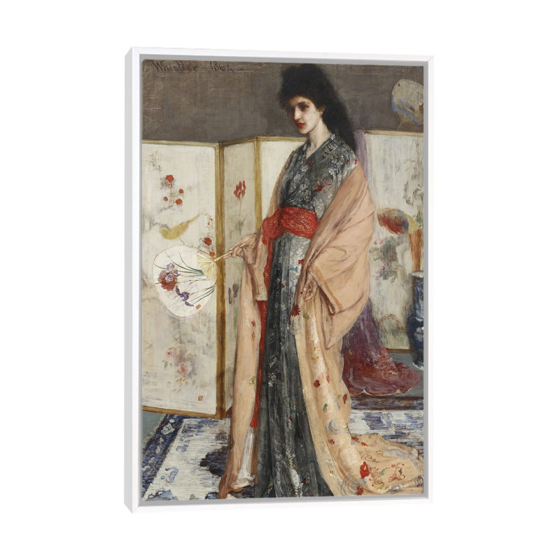 Princesse du pays de la porcelaine - reproduction d'art sur toile encadrée, 40 po x 26 po, Toile avec cadre, Blanc