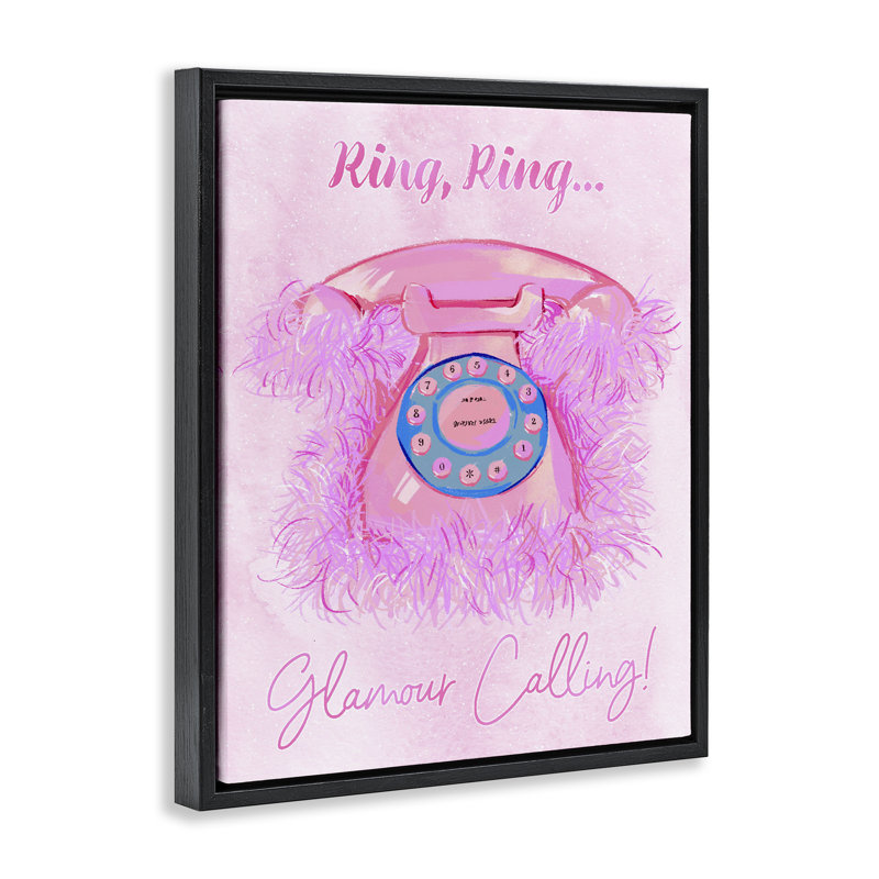 Cadre flottant Ring Glamour Calling, design par Ziwei Li, Cadre flottant noir de jais, H 21 po x l 17 po