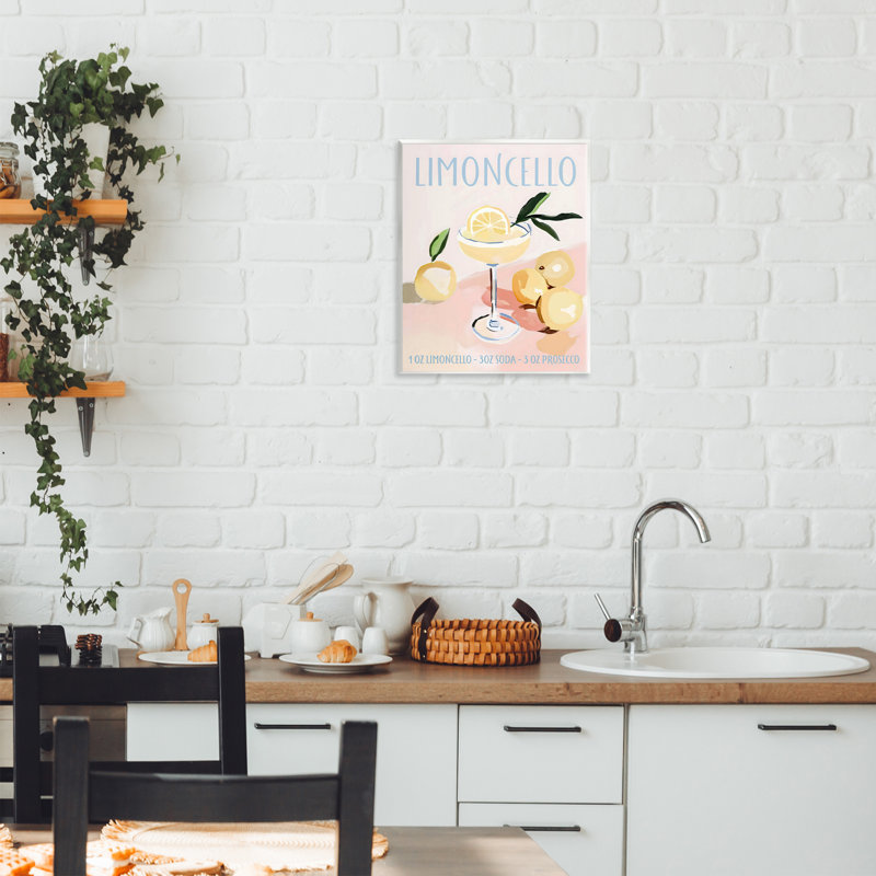 Limoncello Summer Cocktail Wall Plaque, design by Sisi and Seb