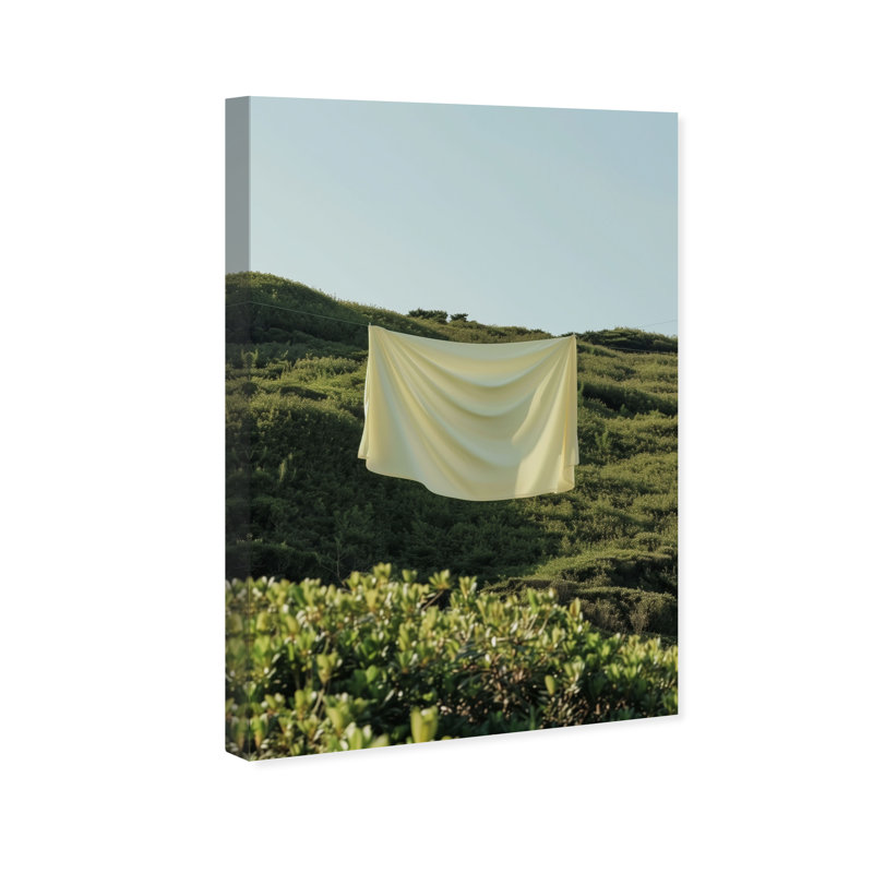 Floating Cotton II Canvas Bath & Laundry Print by Oliver Gal, Black Frame, 10 x 15, 15"H x 10"W, Gallery Wrapped