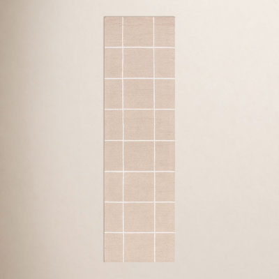 Beige Ivory Hand-Tufted Wool Rug